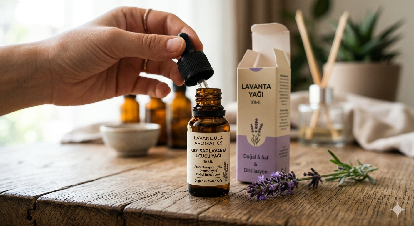 %100 Saf Uçucu Lavanta Yağı (10 ML) - Aromaterapi, Uyku ve Doğal Rahatlama
